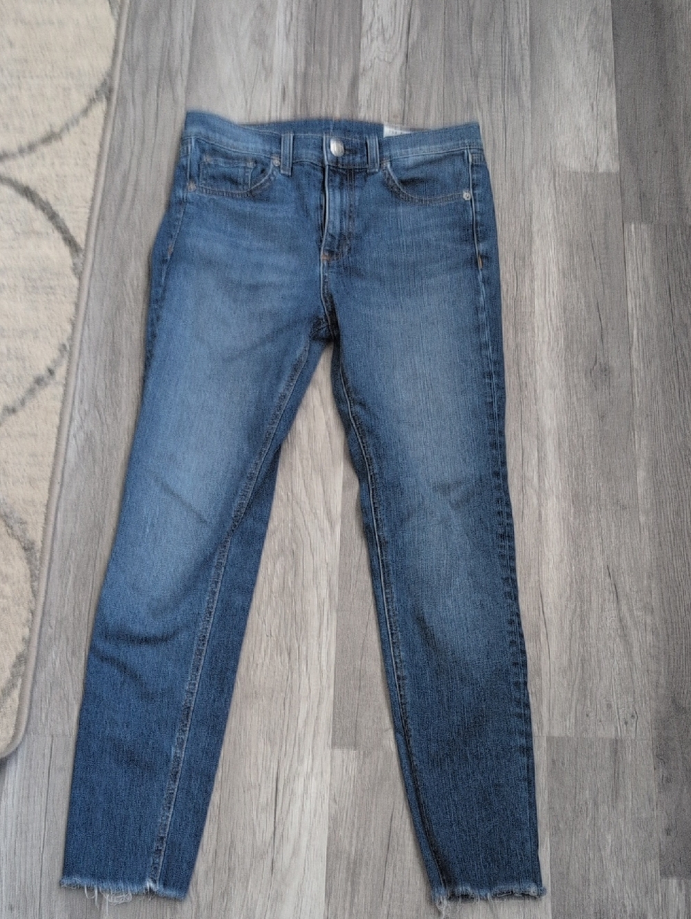 rag & bone Women’s High Rise Skinny Jeans in Medium Blue Wash 26